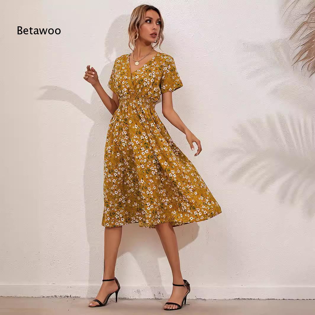 Sundress Midi Floral - فستان صيفي ميدي بنقشة زهور صغيرة