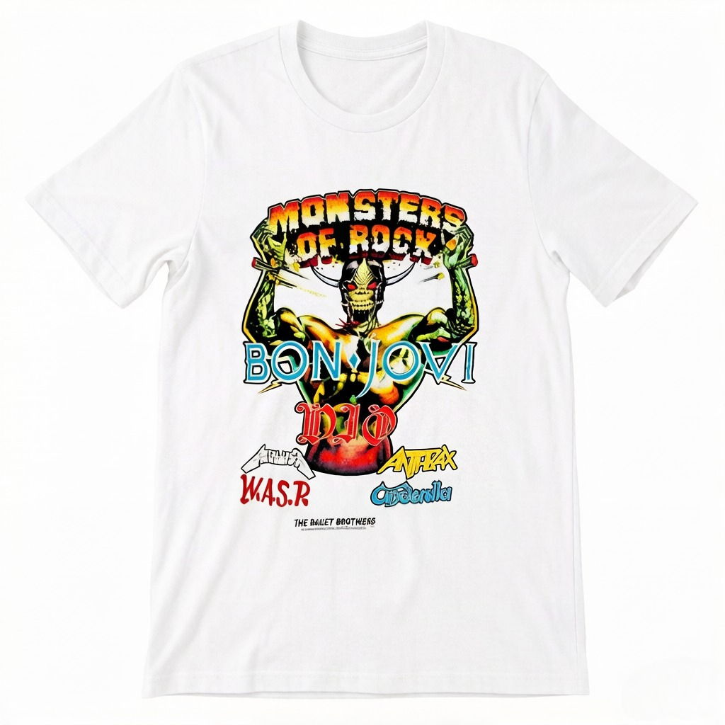 Womens Summer Clothing Uk - تي شيرت صيفي MONSTERS OF ROCK