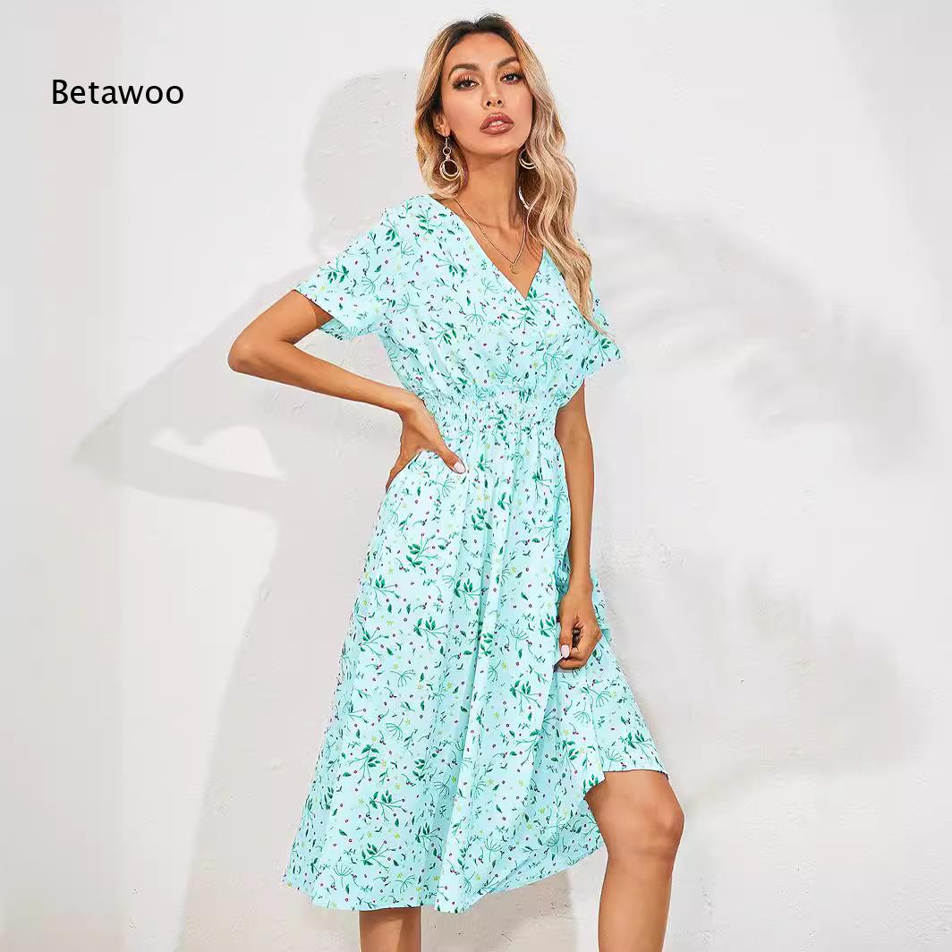 فستان صيفي ميدي بنقشة زهور صغي - مراجعة Sundress Midi Floral وسعره