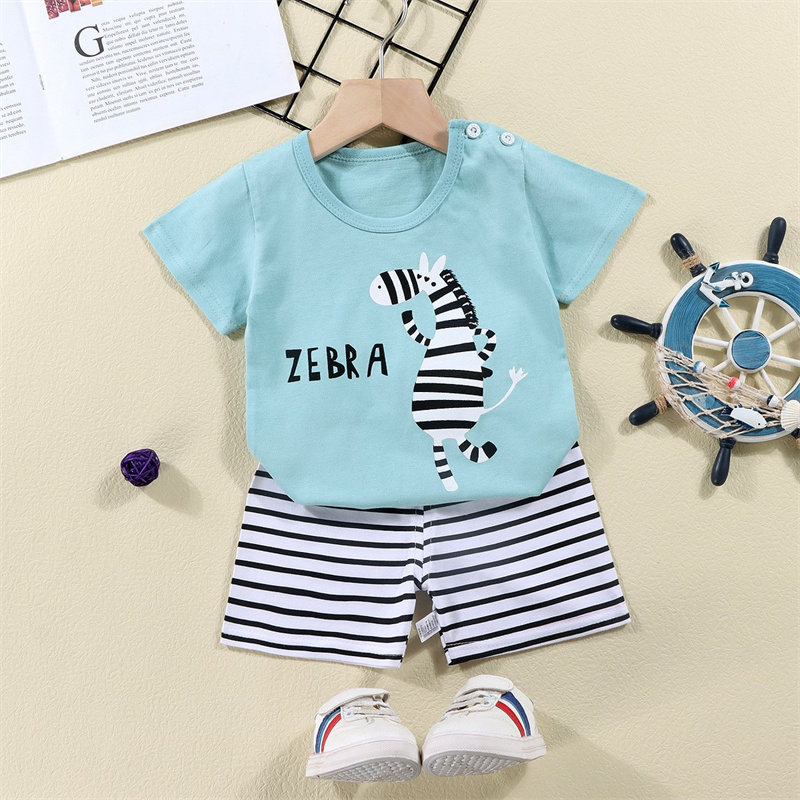 القطن تيز + السراويل 2 قطعة طق - مراجعة Summer Clothing Baby Boy وسعره