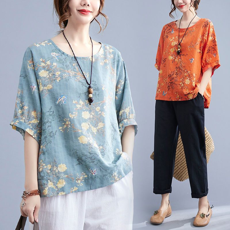تي شيرت نسائي صيفي جديد من الق - مراجعة Summer Clothing Over 60 وسعره