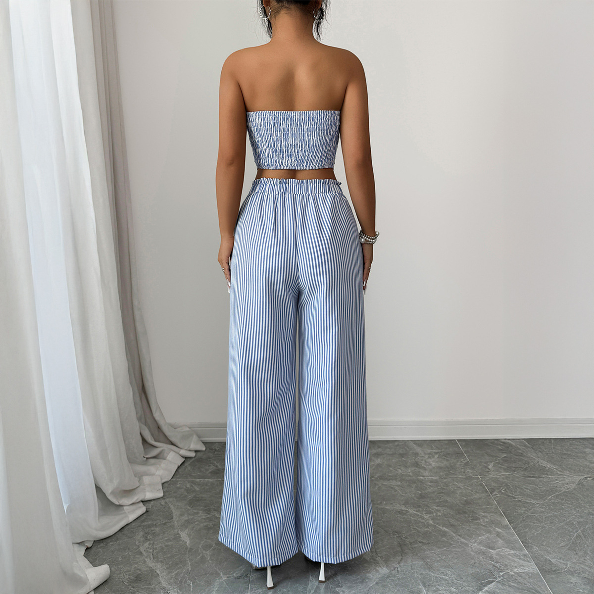 فستان نسائي أنيق بتصميم مخطط و - مراجعة Summer Clothing Italy وسعره