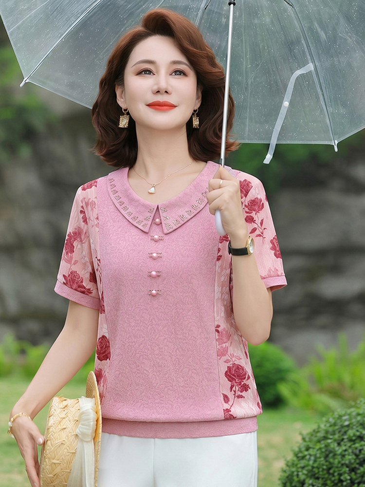 تي شيرت نسائي صيفي جديد بقصة ف - مراجعة Summer Clothing Over 60 وسعره