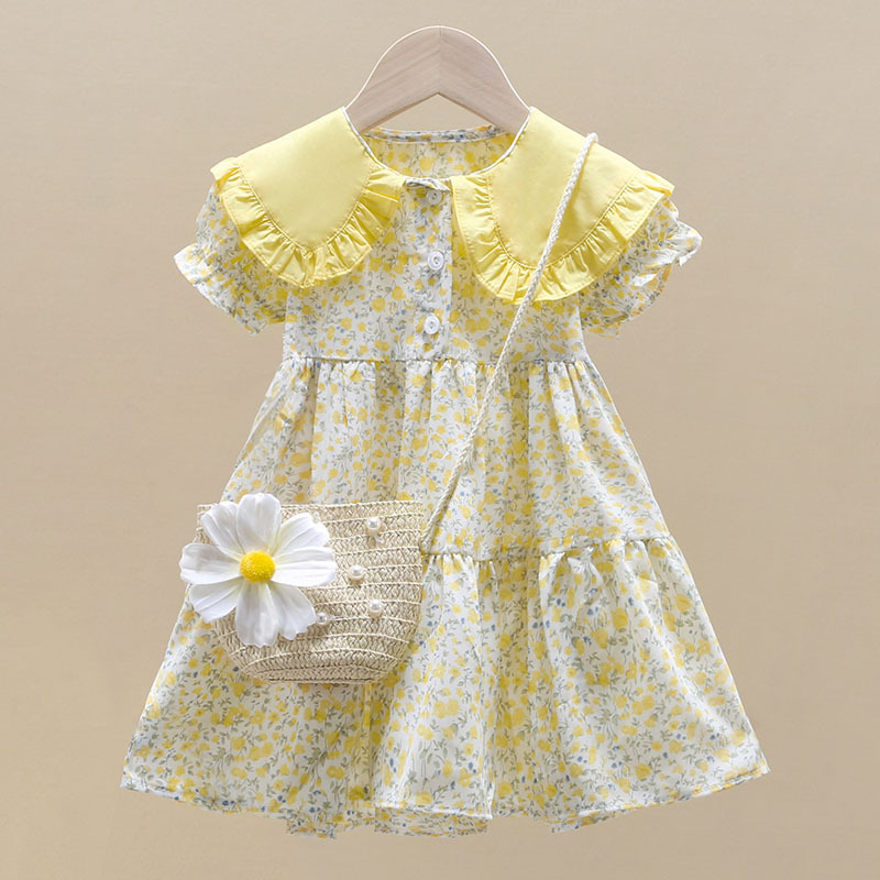 2 قطعة الصيف الأصفر الأزهار ال - مراجعة Sundress Midi Floral وسعره