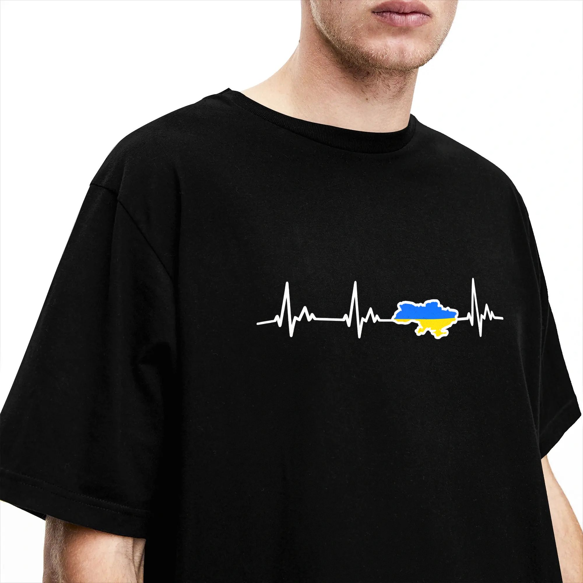 تي شيرت بسيط بتصميم علم أوكران - مراجعة Summer Clothing Banner وسعره