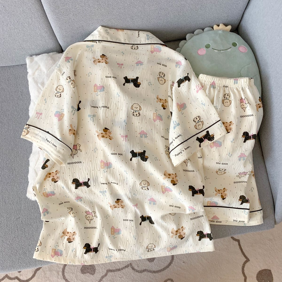 بيجامة صيفية رقيقة للنساء بنقش - مراجعة Summer Clothing Cheap وسعره