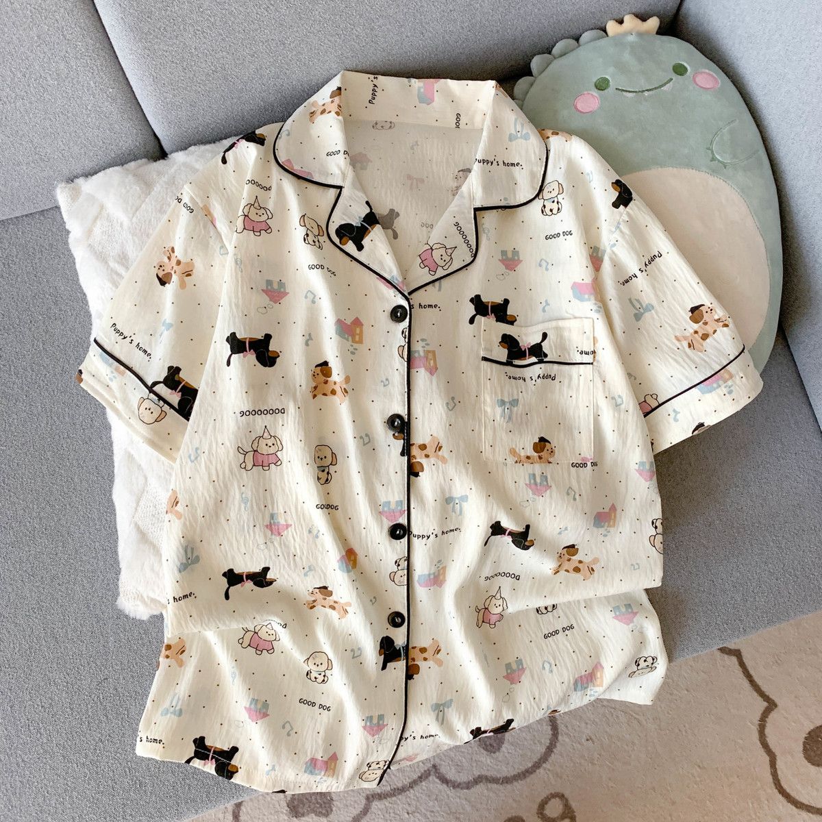 بيجامة صيفية رقيقة للنساء بنقش - مراجعة Summer Clothing Cheap وسعره
