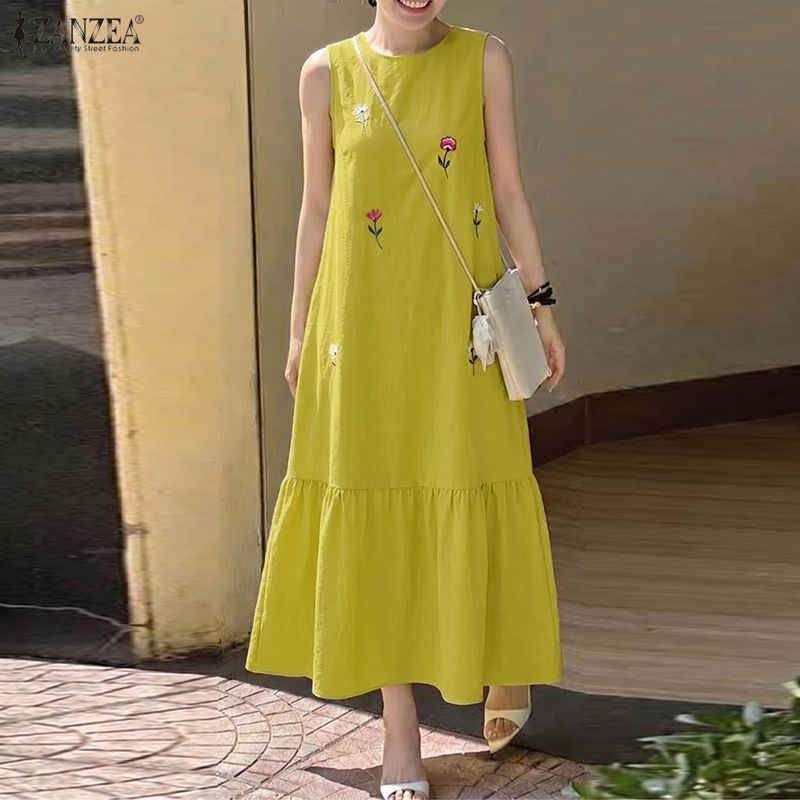 فستان نسائي كاجوال بدون أكمام  - مراجعة Sundress Midi Floral وسعره