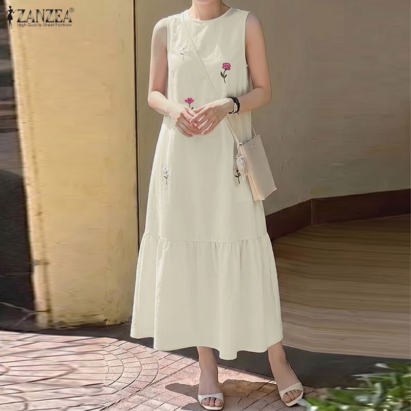 فستان نسائي كاجوال بدون أكمام  - مراجعة Sundress Midi Floral وسعره