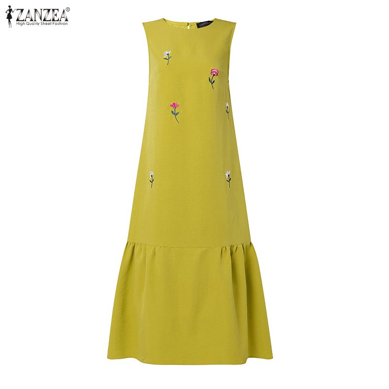 فستان نسائي كاجوال بدون أكمام  - مراجعة Sundress Midi Floral وسعره