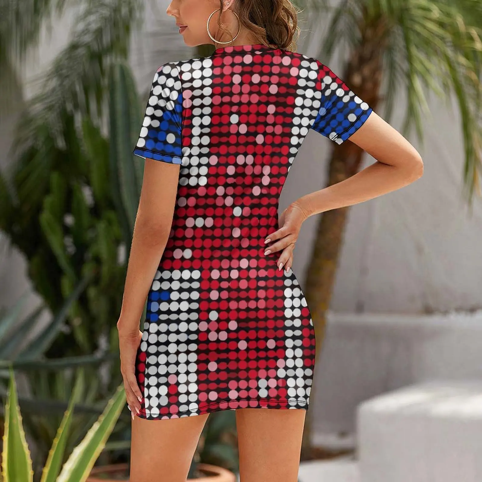 فستان نسائي قصير الأكمام مزين  - مراجعة Womens Summer Clothing Uk وسعره