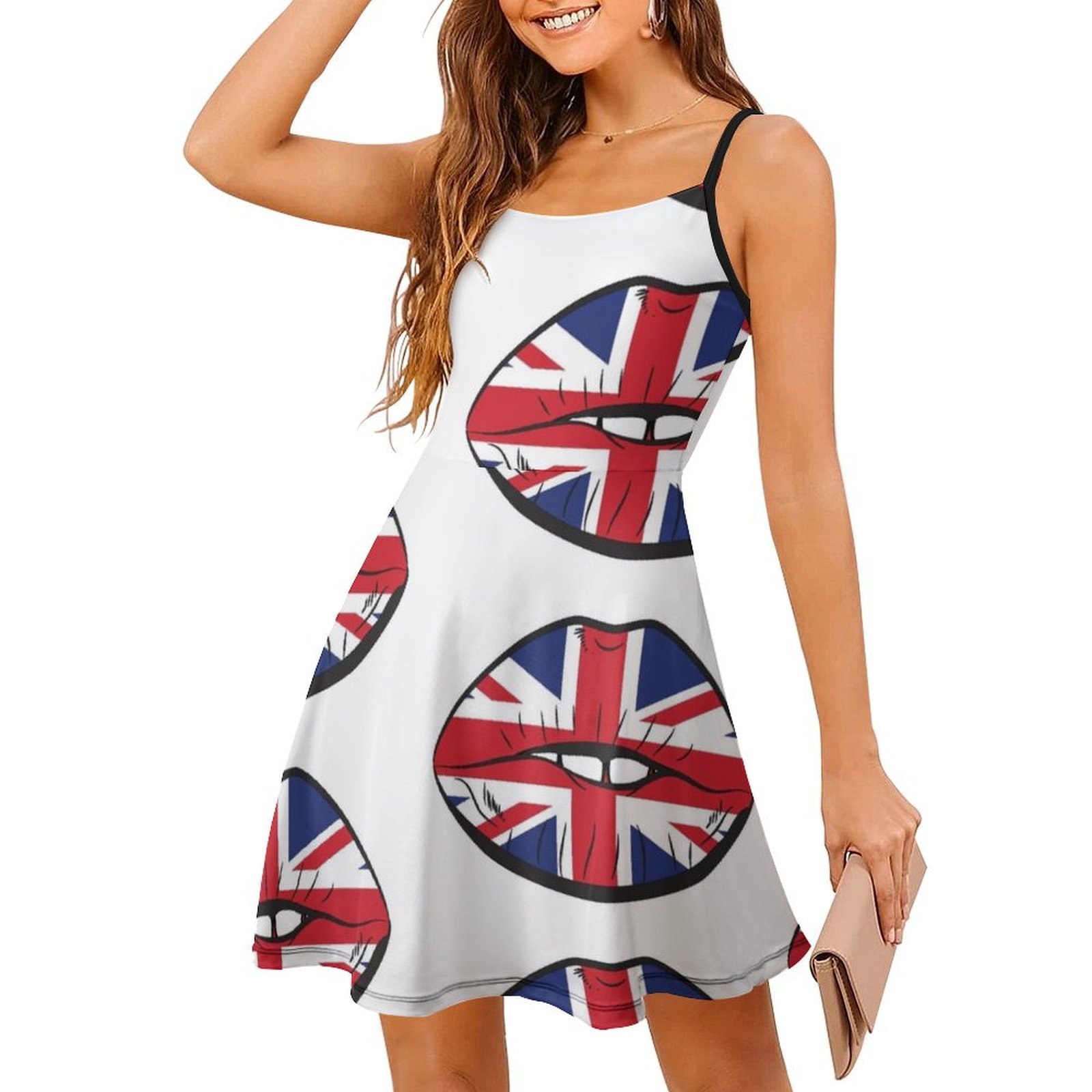العلم البريطاني مروحة الشفاه ا - مراجعة Womens Summer Clothing Uk وسعره