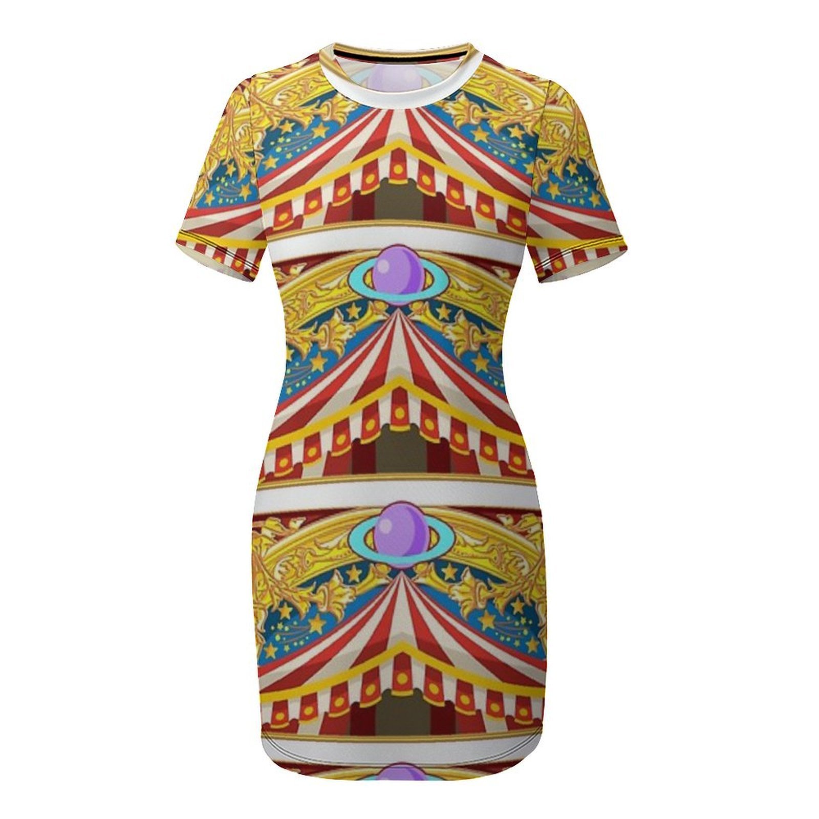 فستان كرنفال بانر سيركس بأكمام - مراجعة Summer Clothing Banner وسعره